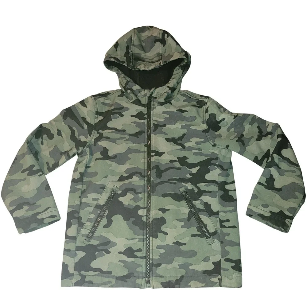 Gap Kids‎ Camo Hooded Zip Up Jacket w/ Fleece Lining